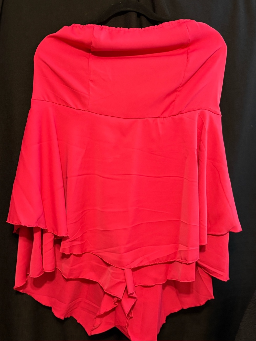 Women’s SHEIN Bright Pink layered ruffle mini skort w/ elasticized top. Sz. 2X